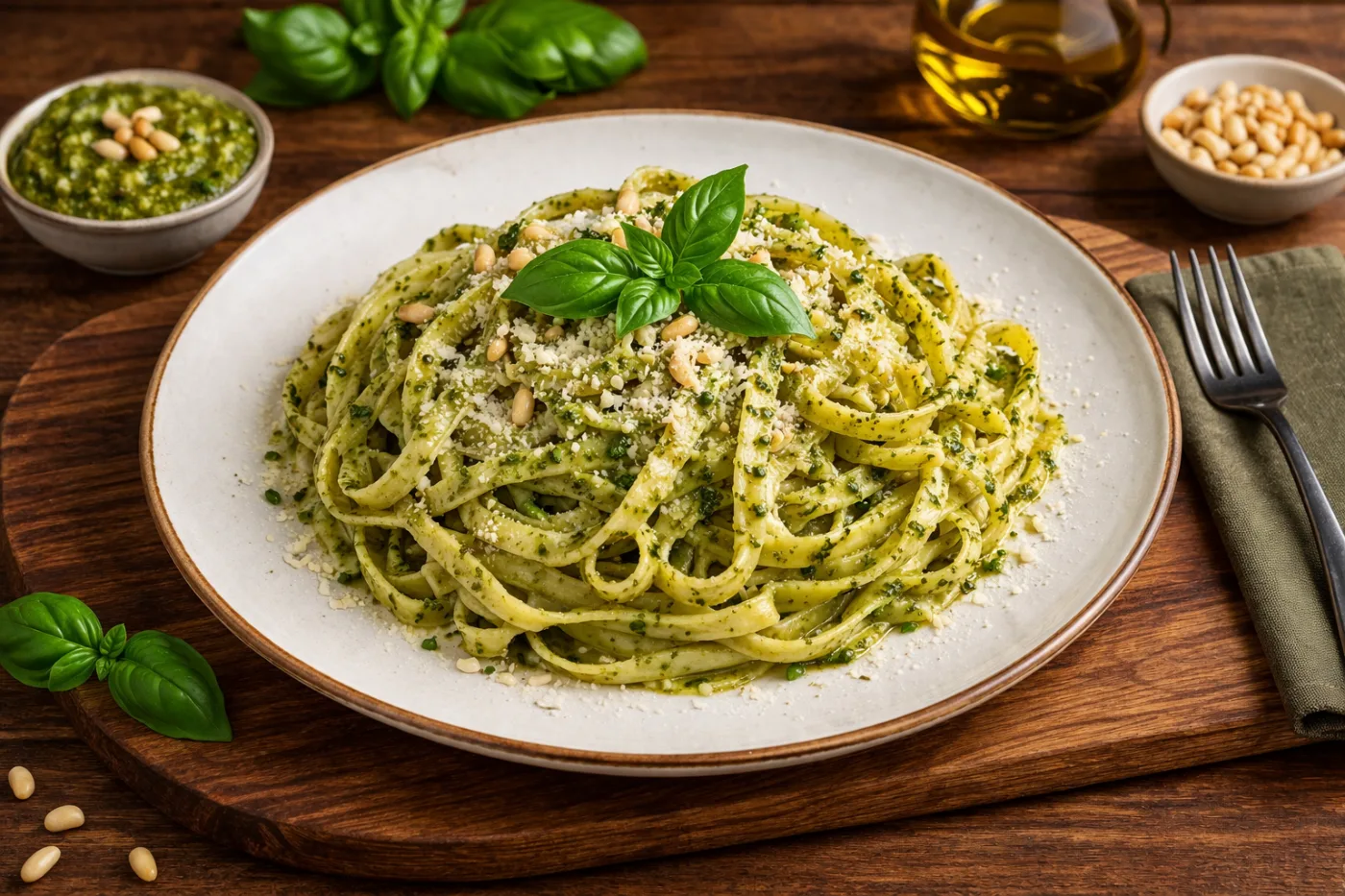 Pesto Soslu Makarna